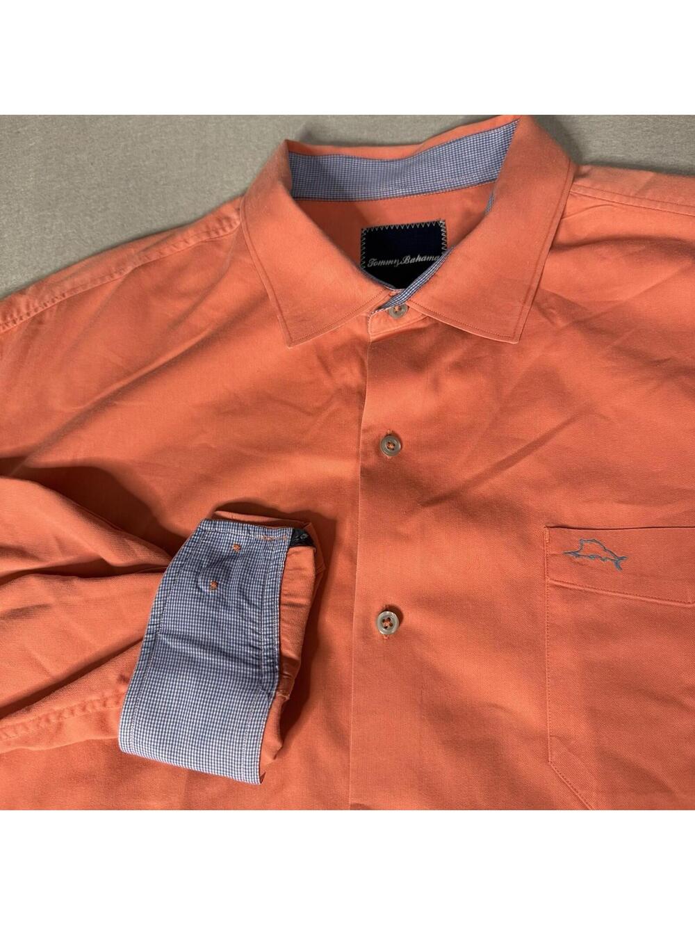 Tommy Bahama Shirt Mens XL Oasis Twill Stretch Button Up Silk Blend